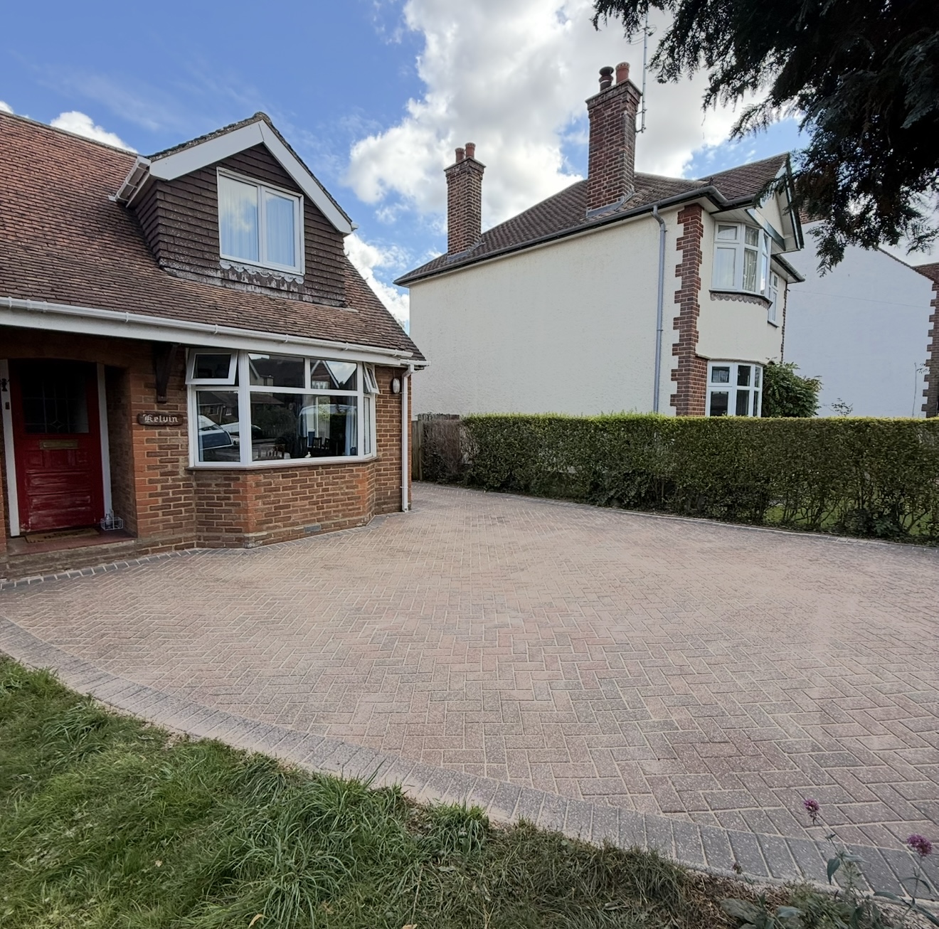 Complete property exterior before professional cleaning transformation in Hertfordshire